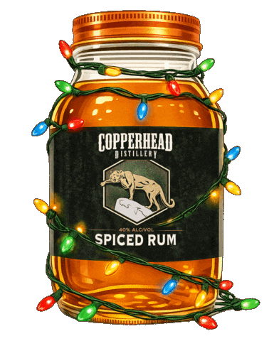 Spiced Rum Christmas Sticker by CopperheadDistillery