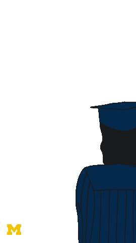 Graduation Go Blue Sticker by University of Michigan