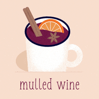Red Wine Winter GIF by Ange Devery