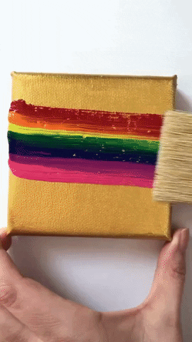 Mycolorfulsquares rainbow paint regenboog GIF