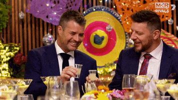 Pete Evans Cheers GIF by My Kitchen Rules
