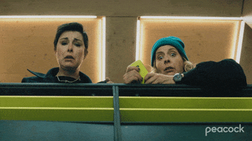 Looking Over Mel Giedroyc GIF by PeacockTV