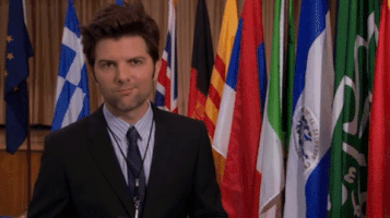Parks and Recreation gif. Adam Scott as Ben Wyatt looks at us, but as he talks he looks away like he’s lying. He says, “It’s fun. It’s just fun. It’s fun. It’s…fun…It is fun.” He ends up looking at us again with a slightly worried look. 
