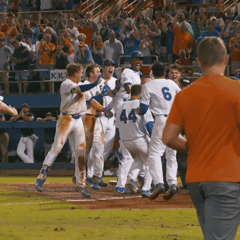 excited gators baseball GIF by Florida Gators