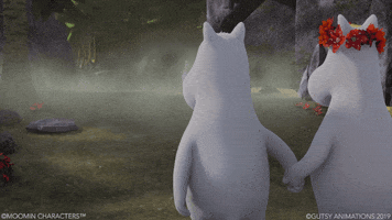 hand in hand love GIF by Moomin Official