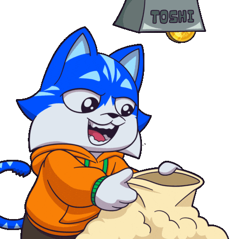 Cat Money Sticker by Toshithecat