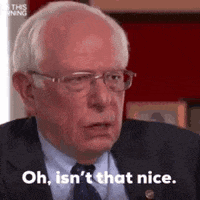 Sarcastic Bernie Sanders GIF by MOODMAN