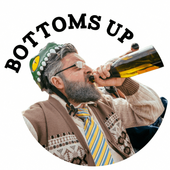 Drunk Bottoms Up GIF by Little Orchard Festival