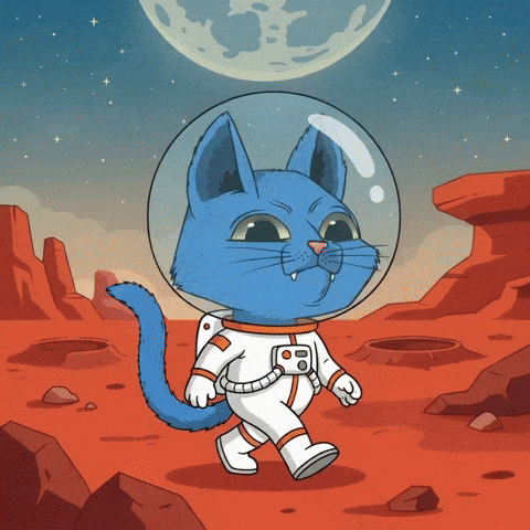 On My Way Space GIF by Mars Cats Voyage