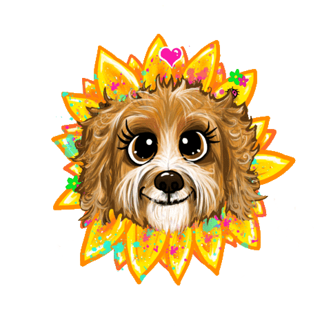 Flower Dogs Sticker