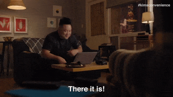 There It Is Relief GIF by Kim's Convenience