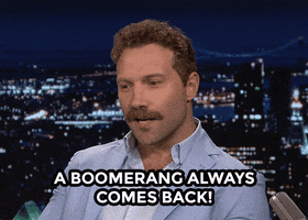 Come Back Boomerang GIF by The Tonight Show Starring Jimmy Fallon