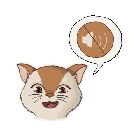 White Cat Sticker