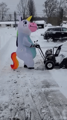 Snow National Unicorn Day GIF by Storyful