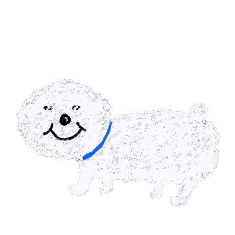 White Dog Sticker