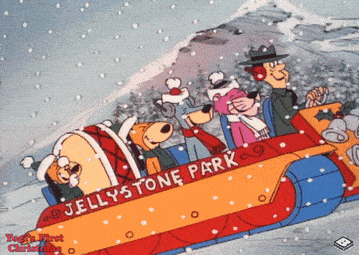 sledding boo bear GIF by Boomerang Official