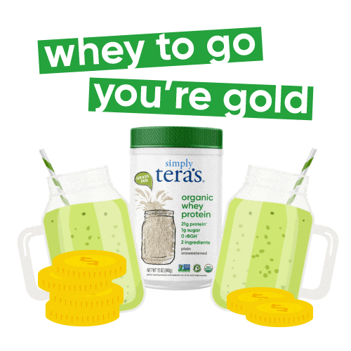 Whey Protein Gold Sticker by simply tera's