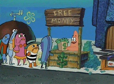 Free Money Cartoon GIF by SpongeBob SquarePants