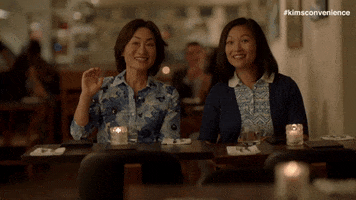 double date wave GIF by Kim's Convenience