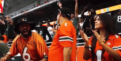 the u canes fans GIF by Miami Hurricanes