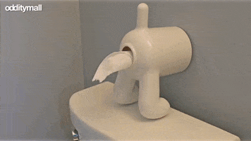 Toilet Paper Dog GIF by odditymall
