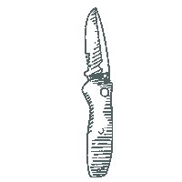 Knife Camping Sticker