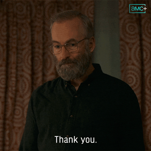 Bob Odenkirk Thank You GIF by AMC Networks