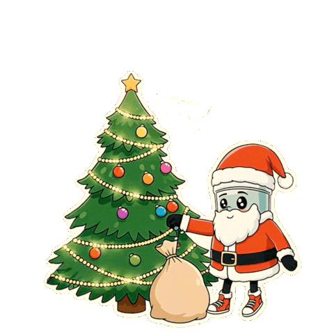 Christmas Santa Sticker by ABGEBRÜHT