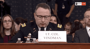 news impeachment impeachment inquiry testimony alexander vindman GIF