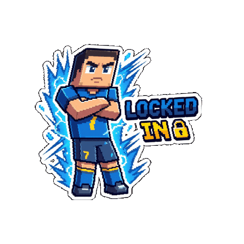 Locked In Football Sticker