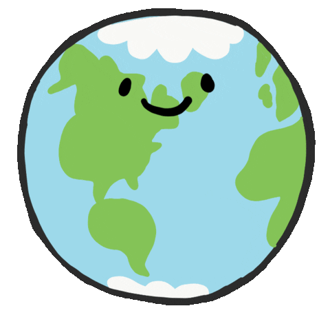 Planet Earth Smile Sticker by Stefanie Shank for iOS & Android | GIPHY