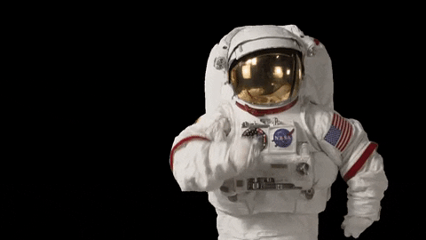 NASA astronaut dances happily