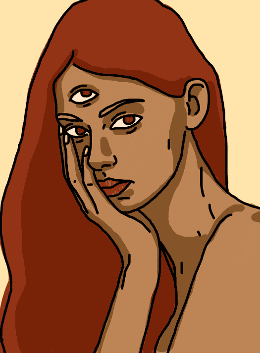 camilleclmnt girl illustration woman eyes GIF