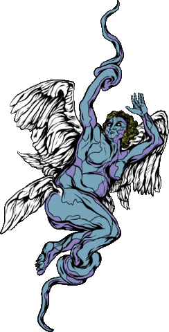 Angel Seraphim Sticker by Welcome Skateboards