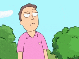 blinking rick and morty GIF