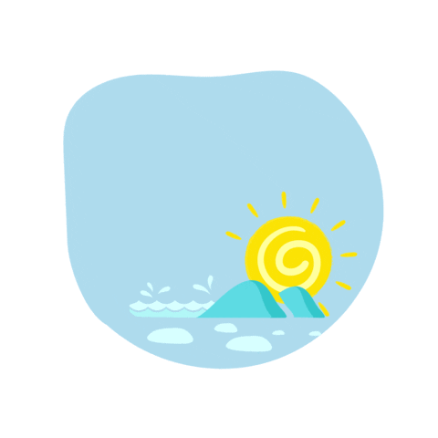 Beach Sun Sticker by V&Cparadise