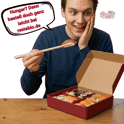 Sushi Hunger Sticker by restablo.de