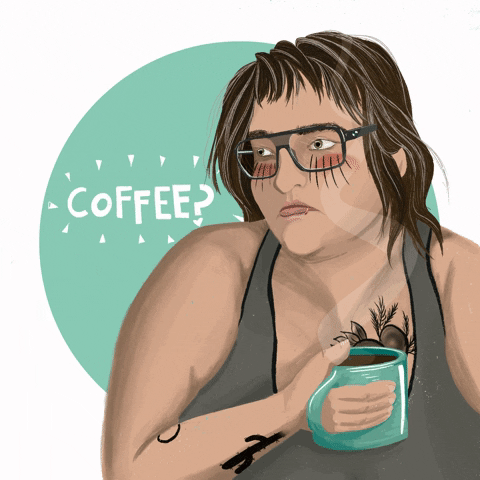 Thisiscorley illustration coffee wake up rise and grind GIF