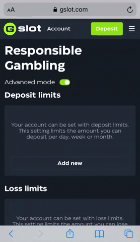 Verantwortungsbewusstes Spielen GSlot Casinos