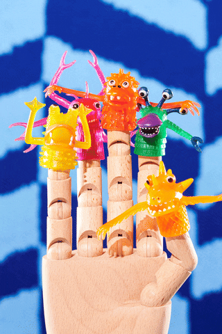 linneabullion happy play monsters fingers GIF