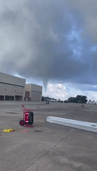 Waterspout Looms Over Pensacola Naval Air Station in Florida