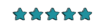 Stars Teal Sticker by Kitopi