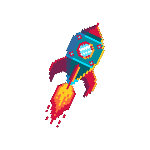 Pixel Space Sticker by Holidée