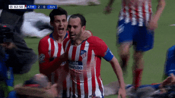soccer hug GIF by Atlético de Madrid