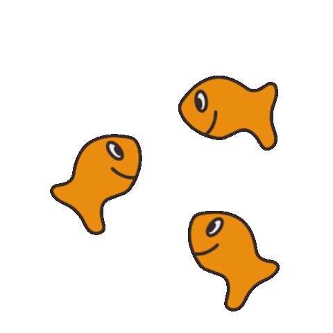Gold Fish Fall Sticker