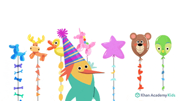 Celebrate Number 7 GIF by Khan Academy Kids