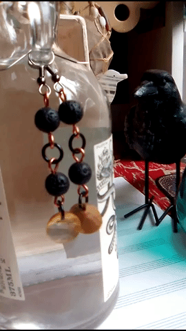 cherokeedancing handmade jewelry earrings lava GIF