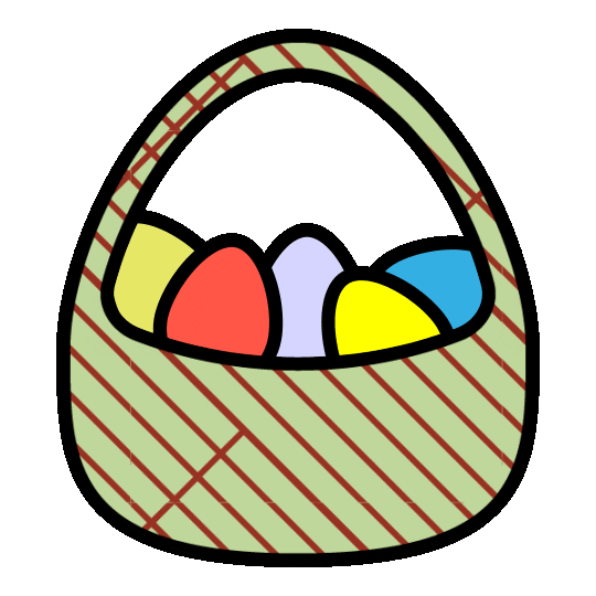 Basket Eggs Sticker by Yes Media