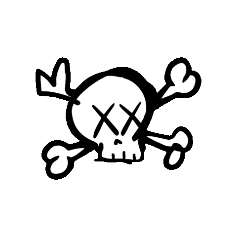 Skull Sticker by dividenyc