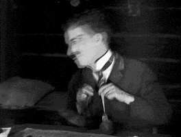 happy black and white GIF
